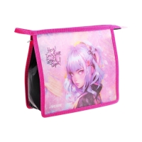 Папка для тетрадей А5, 243х200х80 мм, deVENTE "Hey Girl", молния сверху, пластик, для девочки