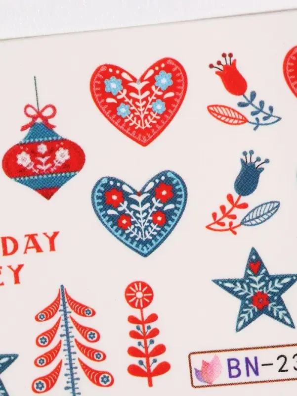 Слайдеры для ногтей &laquo;Hello Winter&raquo;, разноцветные