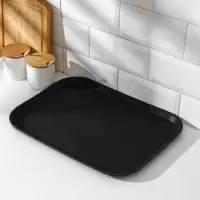 Поднос прорезиненный, 41&times;31 см, чёрный