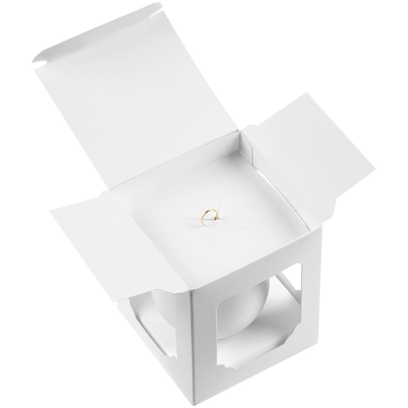 Елочный шар Gala Matt в коробке, 6 см, белый