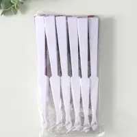 Веер пластик, текстиль "Олени" МИКС широкие лопасти 23 см