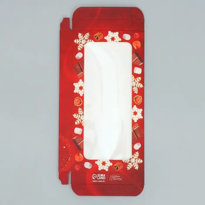 Коробка для шоколада &laquo;Волшебных моментов&raquo;, с окном, 17 х 8.5 х 1.5 см