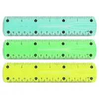 Линейка Calligrata 15 см, гибкая, силикон, МИКС