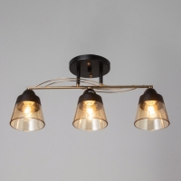 Люстра "Кансе" 3хЕ27 40Вт черно-золотой 50х15х23 см