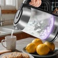 Чайник электрический стеклянный с подсветкой КТ-6174 1,7 л