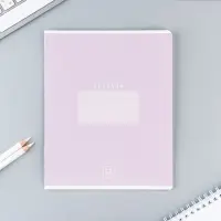 Тетрадь в клетку 12 листов А5, на скрепке &laquo;Цветная обложка&raquo;, обложка мелованный картон, блок №2, 5 видов МИКС