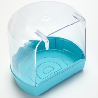 Купалка для птиц, внешняя 12 х 9 х 11 см, бирюзовая