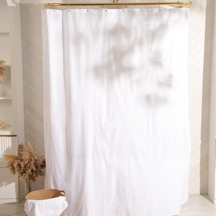 Штора для ванной SL Home, с люверсами, полиэстер, 200&times;200 см, белая