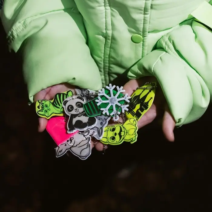 Светоотражающий элемент &laquo;Снежинка&raquo;, 5,5 &times; 5 см, цвет белый