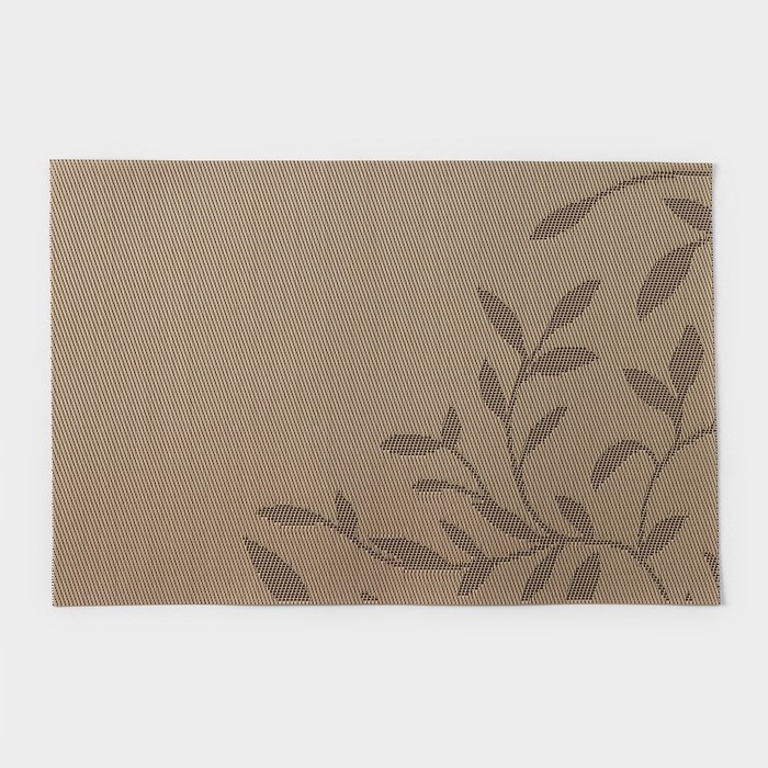 Салфетка сервировочная на стол Доляна, &laquo;Росток&raquo;, 45&times;30 см, цвет бежевый