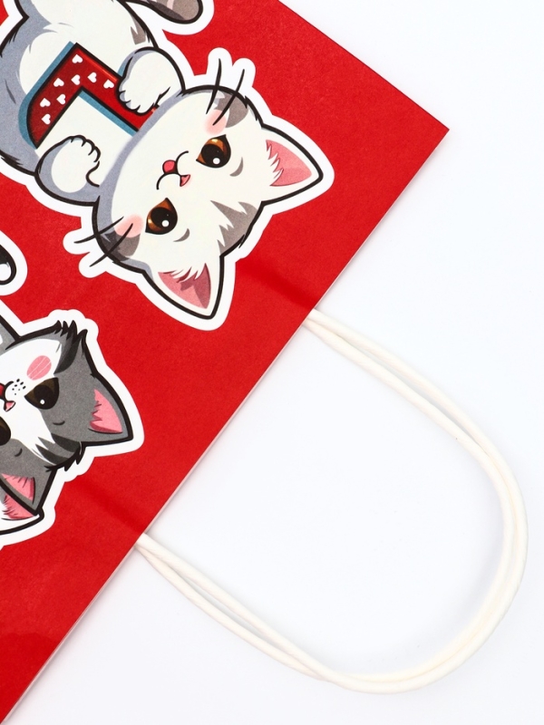 Пакет подарочный крафт "Love" 21 х 11 х 27 См