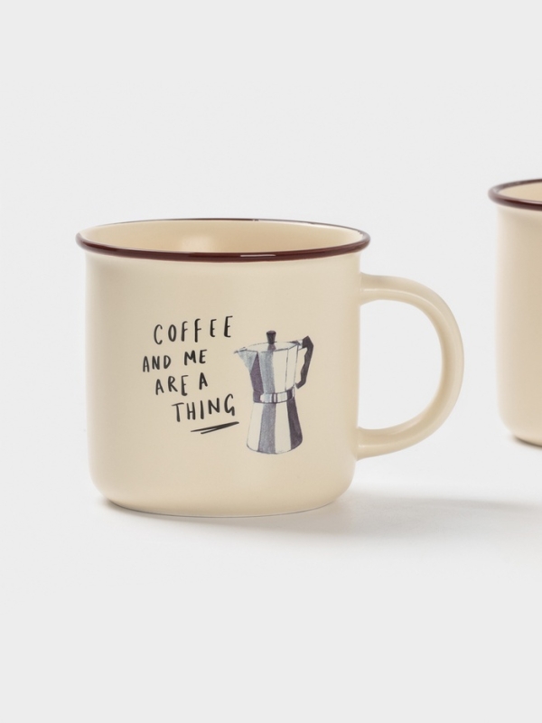 Набор кружек Доляна "Время кофе" 4 шт., цвет молочный