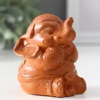 Фигура &laquo;Слон ничего не говорю&raquo;, 7&times;5.5&times;6 см, красная глина