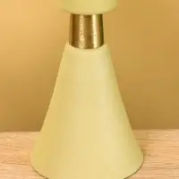 Подсвечник на 1 свечу текстурный "Оливковый" 10,5х10,5х19,5 см