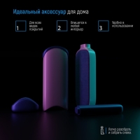 Щётка для удаления шерсти и волос с одежды и мебели с ручкой Доляна, 33&times;7,5&times;5 см, цвет синий