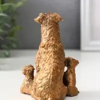 Фигура &laquo;Терьер с щенками&raquo;, 10&times;7&times;7.5 см, бронза