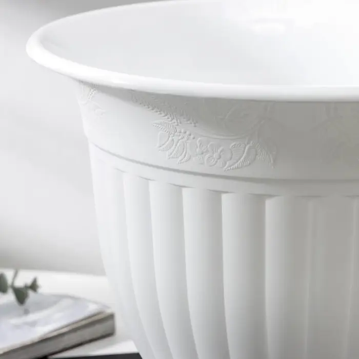 Горшок для цветов &laquo;Венеция&raquo;, 7 л, пластиковый, белый