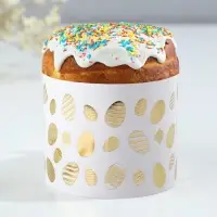 Форма ободок для кулича с тиснением &laquo;Светлой Пасхи!&raquo;, 24&times;5 см