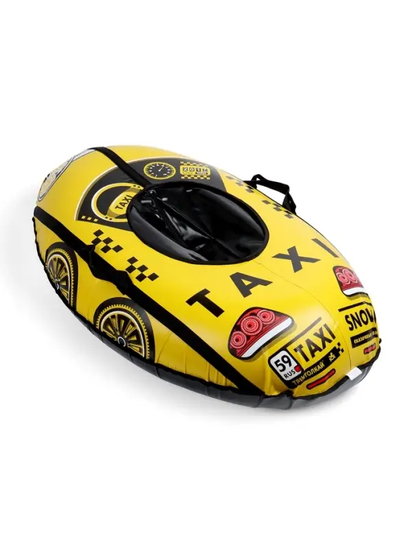 Тюбинг-ватрушка овальный МАШИНКА желтая