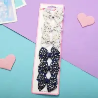 Зажим для волос "Бантик" ромбики, 4 см