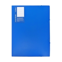 Папка на резинке А3, Calligrata, 700 мкм, до 300 листов, тиснение "песок", синяя
