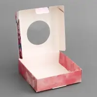 Коробка подарочная сборная с окном, упаковка, &laquo;Подарок для тебя&raquo;, 10&times;10&times;3 см