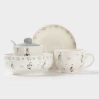 Подставка под чайный пакетик Доляна "Гуси" цвет белый  12х9х1,5 см