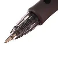 Ручка гелевая автомат 0,5 мм, стержень черный, резин. держ, корпус Черный (шк на шт)