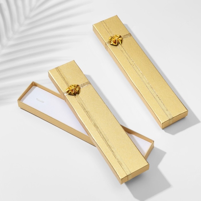 Коробочка подарочная под браслет/часы/цепочку &laquo;Слиток&raquo;, 21&times;4 (размер полезной части 20,5&times;4 см), цвет золото