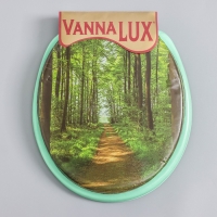 Сиденье для унитаза с крышкой,Росспласт, 43 х 37 см, мягкое, зелёное, МИКС