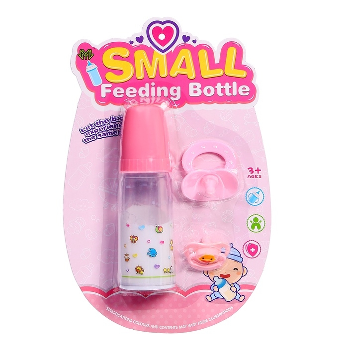 Набор аксессуаров для пупса: бутылочка, соски