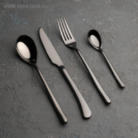 Столовые приборы из нержавеющей стали Magistro &laquo;Джентри&raquo;, 4 предмета, цвет чёрный