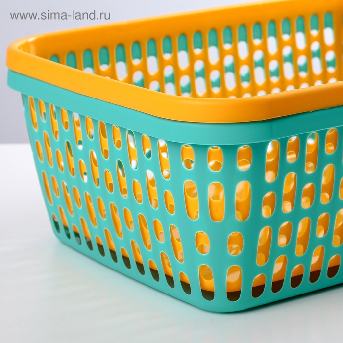 Корзина для хранения, 35&times;25&times;12 см, цвет МИКС