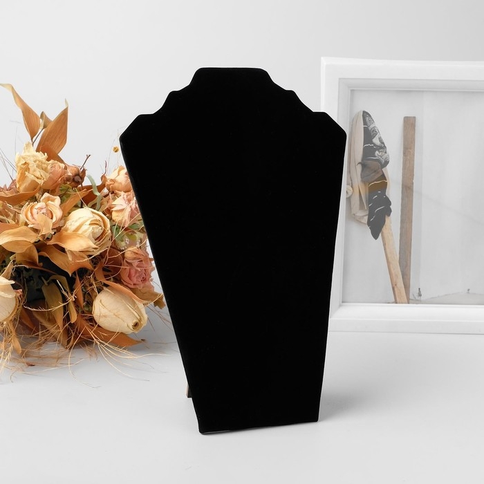 Бюст для украшений, 15&times;6&times;23 см, h=23 см, цвет чёрный