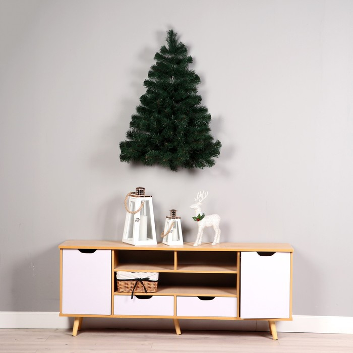 Ель искусственная "Настенная" 60 см, d нижнего яруса 60 см, 47 веток