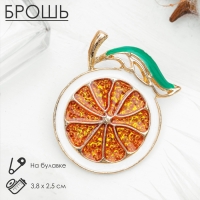 Брошь &laquo;Мандарин&raquo;, цветная в золоте