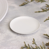 Подсвечник металл "Тарелка", 7,6 см, белый