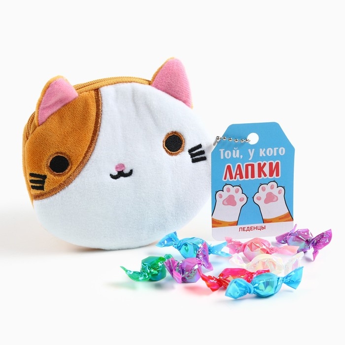 Леденцы &laquo;Той, у кого лапки&raquo; в кошельке, со вкусом персика, 40 г.
