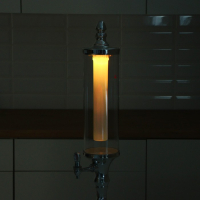 Башня пивная &laquo;Петронас&raquo;, 3 л, колба с подсветкой, 2 батарейки, цвет металлик