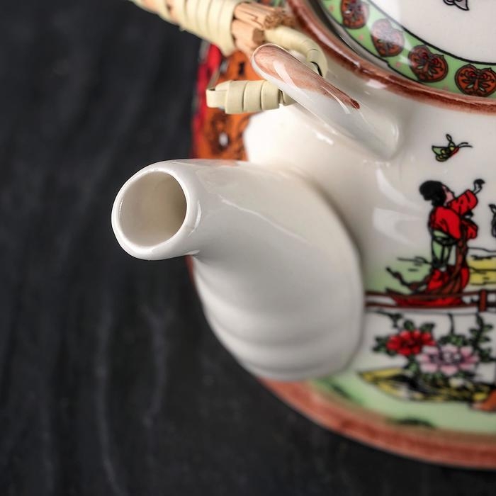 Чайник керамический заварочный с металлическим ситом &laquo;Парк&raquo;, 600 мл