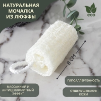 Люффа - мочалка для тела натуральная Доляна, 8&times;6&times;6 см