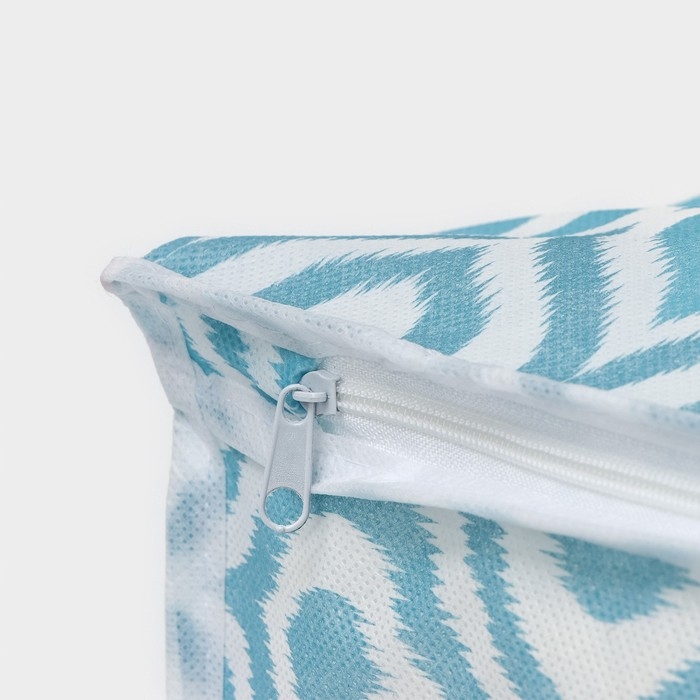 Кофр для хранения вещей Доляна &laquo;Лагуна&raquo; с ПВХ-окном, 45&times;30&times;20 см, цвет бирюзовый