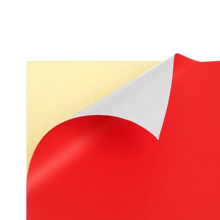 Бумага А4, 100 листов, 80 г/м2, самоклеящаяся, флуоресцентная, красная