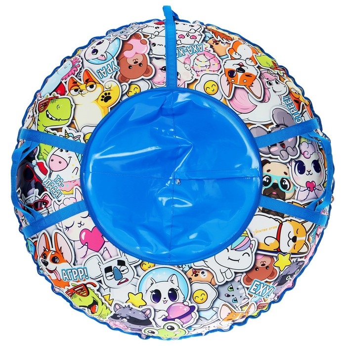 Тюбинг-ватрушка Winter Star &laquo;Стикер&raquo;, LED-подсветка, диаметр чехла 100 см