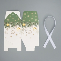 Коробка подарочная новогодняя складная &laquo;С Новым годом!&raquo;, ёлочные украшения, 12 х 12 х 12 см, Новый год