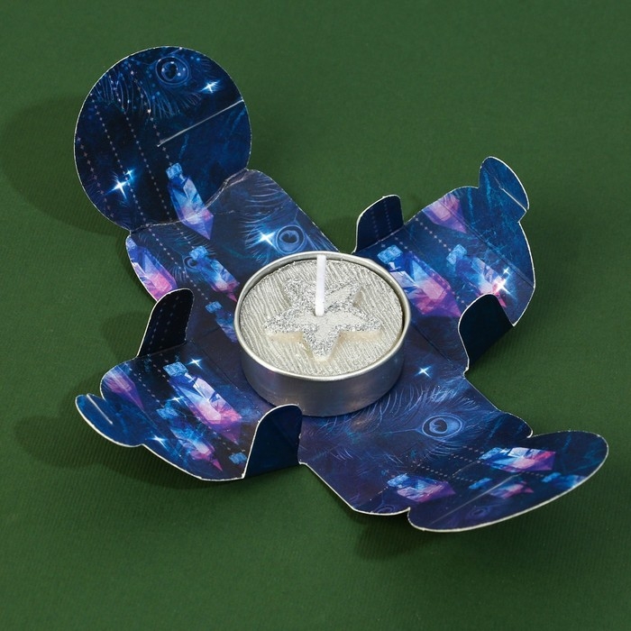 Свеча новогодняя чайная &laquo;Новый год: Праздничная&raquo;, без аромата, d = 4 см