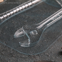 Форма для шоколада и конфет пластиковая &laquo;Ключ и молоток&raquo;, цвет прозрачный