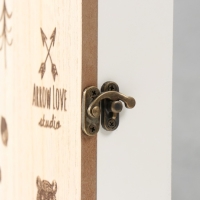 Ключница дерево 5 крючков "Лесные звери" 6х20х25,8 см