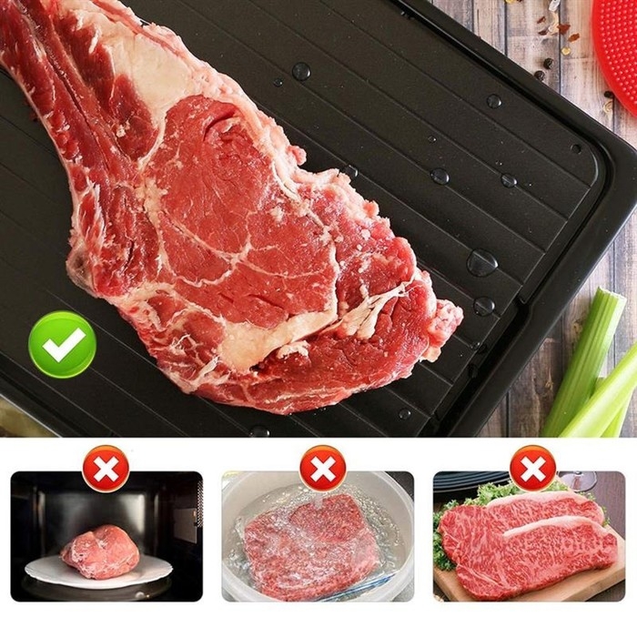 Противень для разморозки продуктов Доляна, 29,5&times;20,5 см, цвет чёрный