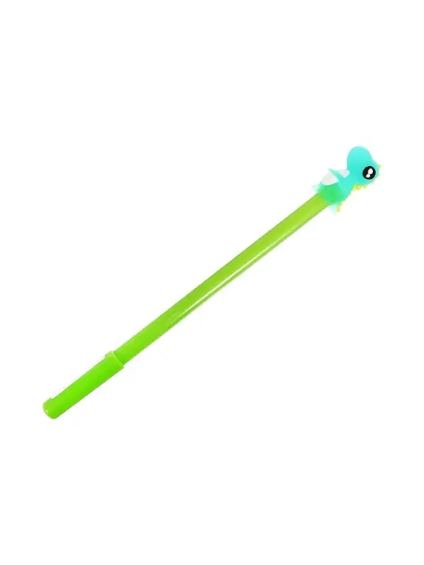 Ручка гелевая-прикол &laquo;Динозавр&raquo;, жёлтый, штрихкод на штуке